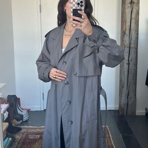 London Fog Charcoal Trench Coat